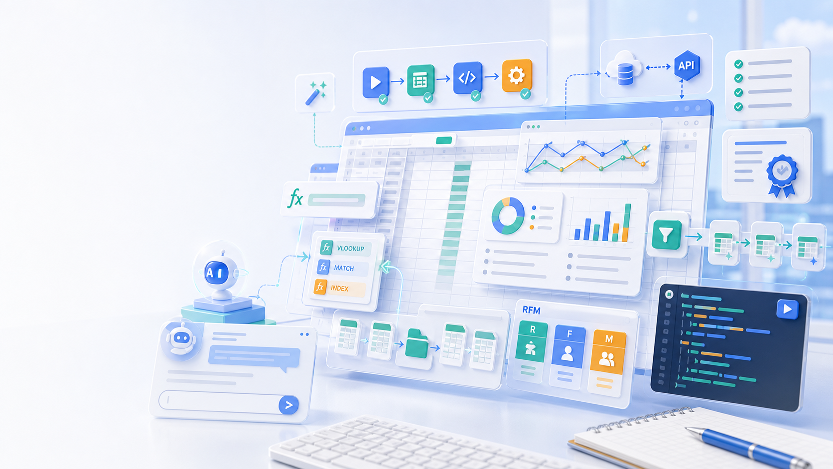 AI赋能Excel VBA自动化办公示意图